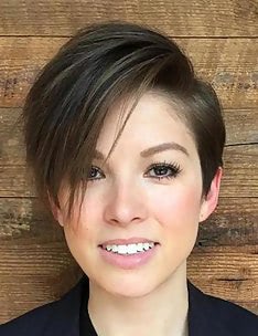 Короткие женские прически для круглого лица