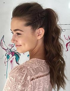 Прическа высокий хвост