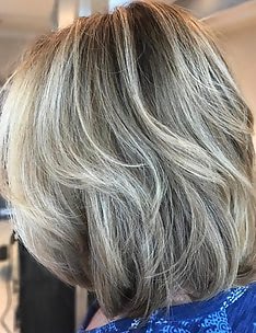 Каскад на средние волосы