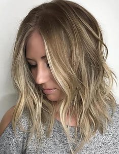 Каскад на средние волосы