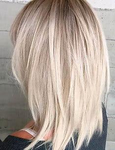 Каскад на средние волосы