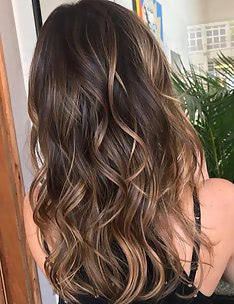 Балаяж на темные волосы